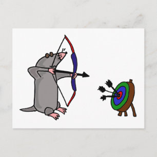 XX- Blind Mole in Archery Competition Briefkaart