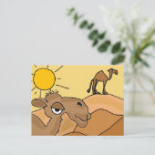 XX- Camel in de woestijnfolk Art Briefkaart (Staand voorkant)