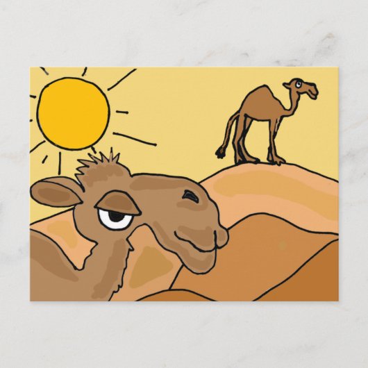 XX- Camel in de woestijnfolk Art Briefkaart (Voorkant)