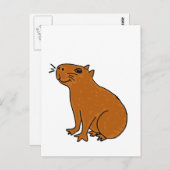 XX- Capybara Art Briefkaart (Voorkant / Achterkant)