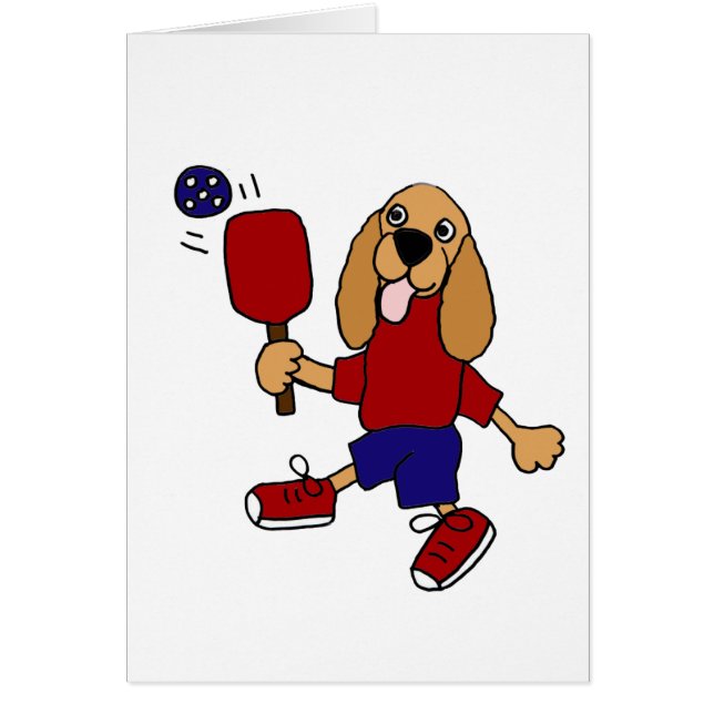 XX- Cocker Spaniel Pickleball Cartoon (Voorkant)