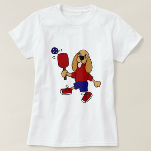XX- Cocker Spaniel Pickleball Cartoon T-shirt