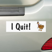XX- Cold Turkey Cartoon Bumpersticker (Op auto)