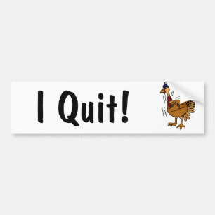 XX- Cold Turkey Cartoon Bumpersticker