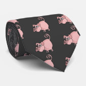 XX- Cute Funny Pink Cartoon Stropdas (Opgerold)