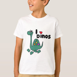 XX- Cute I Love Dinos Design T-shirt
