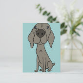 XX- Cute Weimaraner Design Briefkaart (Staand voorkant)