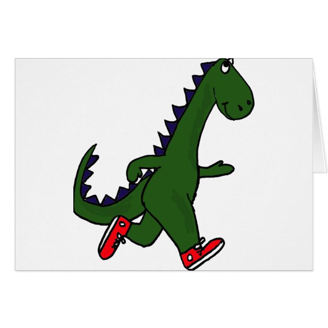 XX dinosaure pulsant drôle avec les baskets rouges (Devant horizontal)