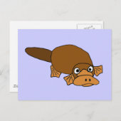 XX- Duck Bled Platypus Cartoon Briefkaart (Voorkant / Achterkant)