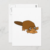 XX- Duck Bled Platypus Cartoon Briefkaart (Voorkant / Achterkant)