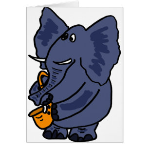 XX éléphant jouant le saxophone