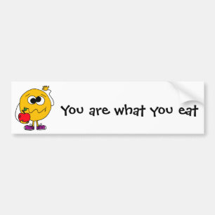XX- Fruity Face Eating an Apple Bumpersticker