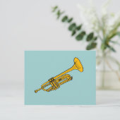 XX- Fun Trumpet Cartoon Briefkaart (Staand voorkant)