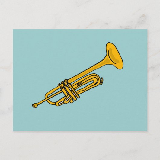 XX- Fun Trumpet Cartoon Briefkaart (Voorkant)