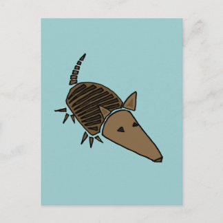 XX- Funky Armadillo Art Briefkaart
