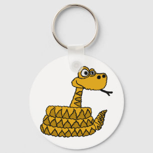 XX- Funky Rattlesnake Cartoon Sleutelhanger