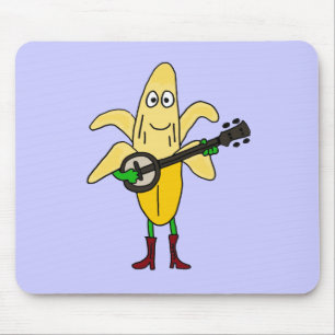 XX- Funny Banana die Banjo Cartoon speelt Muismat