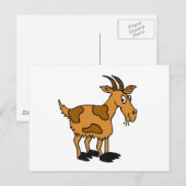 XX- Funny Cartoon Goat Briefkaart (Voorkant / Achterkant)