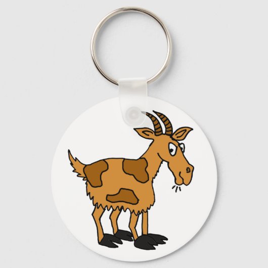XX- Funny Cartoon Goat Sleutelhanger (Voorkant)