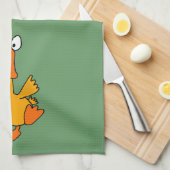 XX- Funny Dancing Duck Cartoon Theedoek (Quarter Fold)