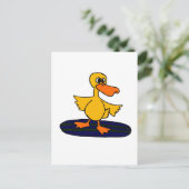 XX- Funny Duck op een Surfboard Briefkaart (Staand voorkant)