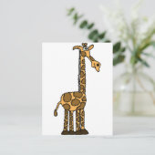 XX- Funny Giraffe Cartoon Briefkaart (Staand voorkant)