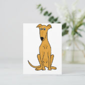 XX- Funny Greyhound Dog Cartoon Briefkaart (Staand voorkant)