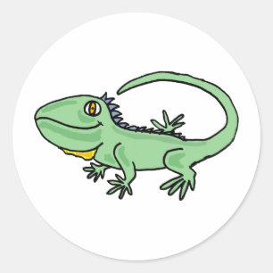 XX- Funny Iguana-Cartoon Ronde Sticker