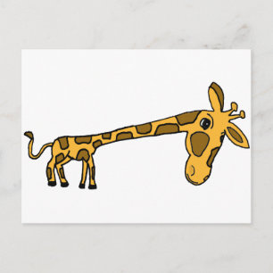 XX- Funny Leaning Giraffe Briefkaart