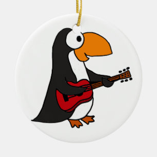 XX- Funny Penguin-spelgitaar Keramisch Ornament