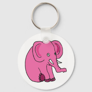 XX- Funny Pink Elephant Sleutelhanger