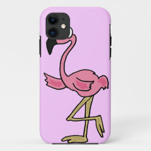 XX- Funny Pink Flamingo Cartoon iPhone 11 Hoesje