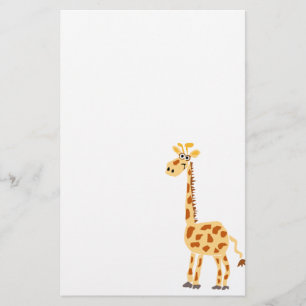 XX- Funny Primitive Art Giraffe Briefpapier