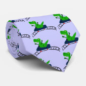 XX- Funny T-rex Dinosaur over Roller Onderzetter A Stropdas (Opgerold)