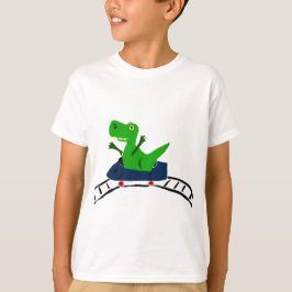 XX- Funny T-rex Dinosaur over Roller Onderzetter A T-shirt