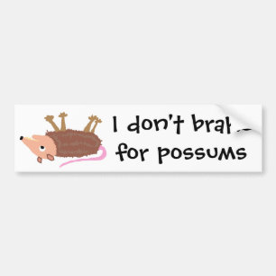 XX- Grappige Dode Opossum Overrijden Cartoon Bumpersticker