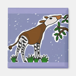 XX- Okapi Art Cartoon Magneet