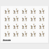 XX- Ostrips in de zand Ronde Sticker (Vel)