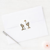 XX- Ostrips in de zand Ronde Sticker (Envelop)