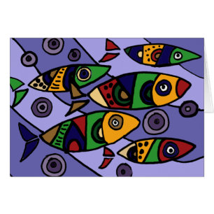 XX poissons d'art abstrait