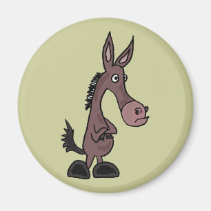 XX- Stubborn Mule of Donky Cartoon Magneet