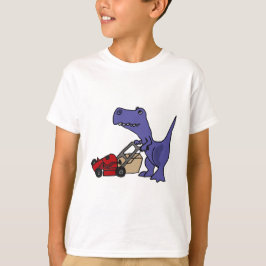 XX- T-rex Dinosaur Pushing Lawn Mower T-shirt