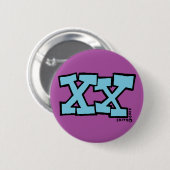 XX-toets Ronde Button 5,7 Cm (Voorkant /achterkant)