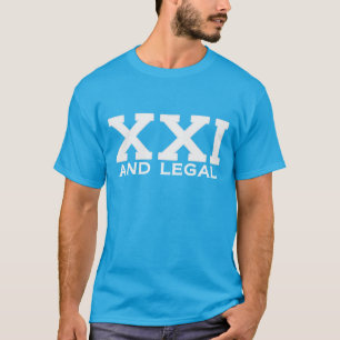 XXI en juridisch mijlpaal op het T-shirt van de ge