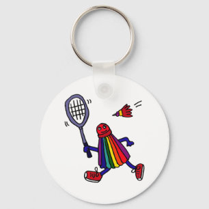 XY- Funny Badminton Birdie Cartoon Sleutelhanger