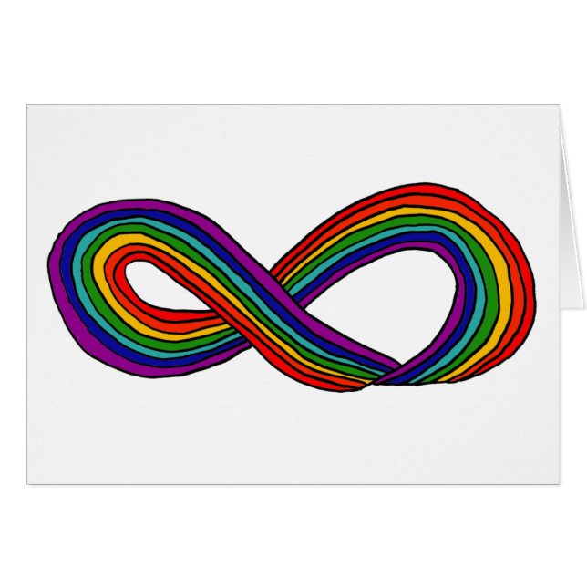 XY- Rainbow Infinity-symbool (Voorkant Horizontaal)