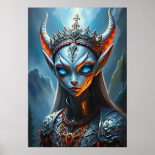 Xylanthia de Gehoornde Oracle - Gotische Donkere F Poster