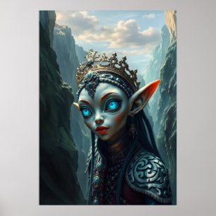 Xylariel Afgrondkloof Koningin Donkere Fantasie Poster