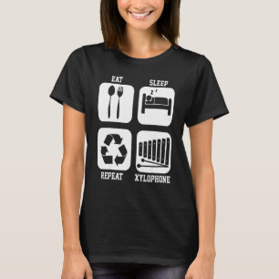 Xylofoon Muziekinstrument Noten Speler Glockenspi T-shirt