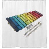 Xylophone cartoon illustratie douchegordijn (Voorkant)